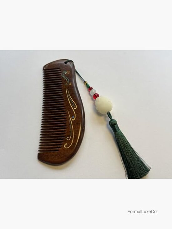 Handmade Natural Sandalwood Hair Comb, Anti-Static, Gift for Her main image 6